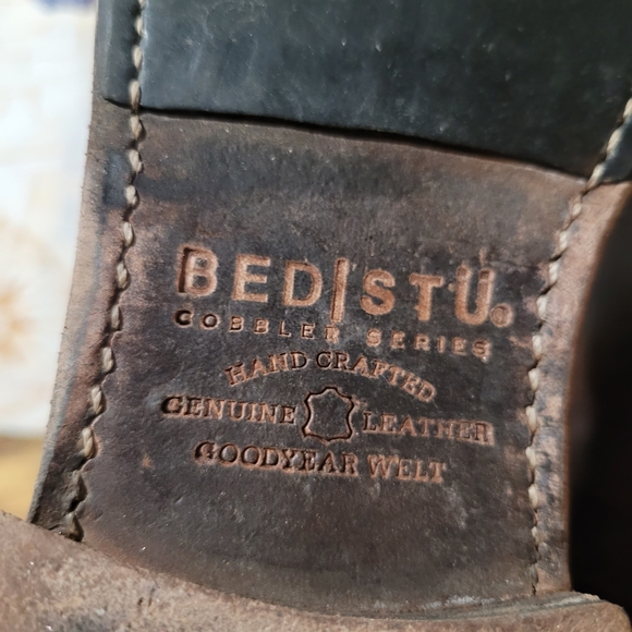 Bed Stu Stunning Distressed Brown Leather Tall Boots with Zippers And Buckle - Picture 15 of 16